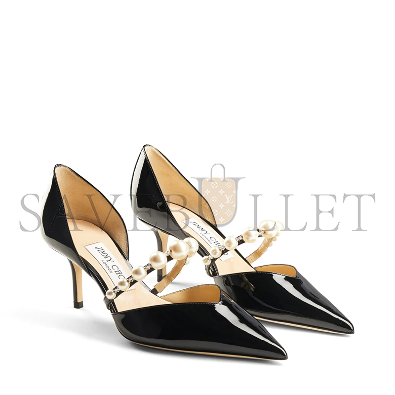 Ji*y Ch* aurelie 65 black patent leather pointed pumps aurelie65xkm
